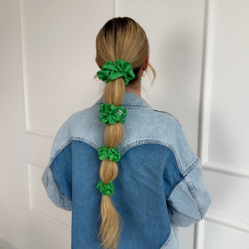 ZESTAW 4 SCRUNCHIES GRASS