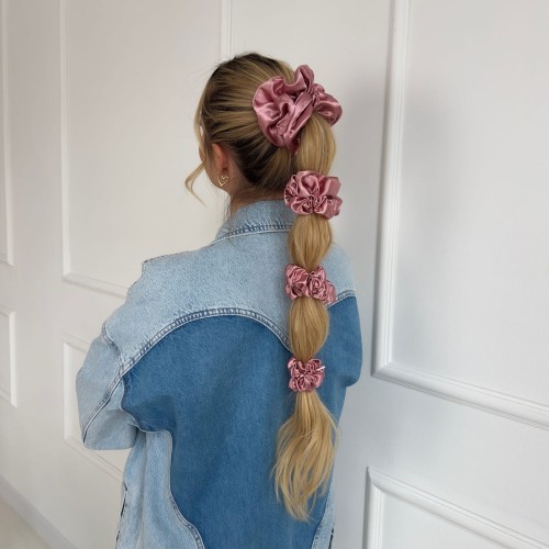 Set  Gummibänder Dusty Rose
