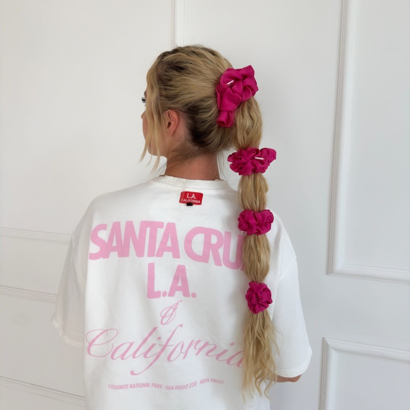 ZESTAW 4 SCRUNCHIES RASPBERRY