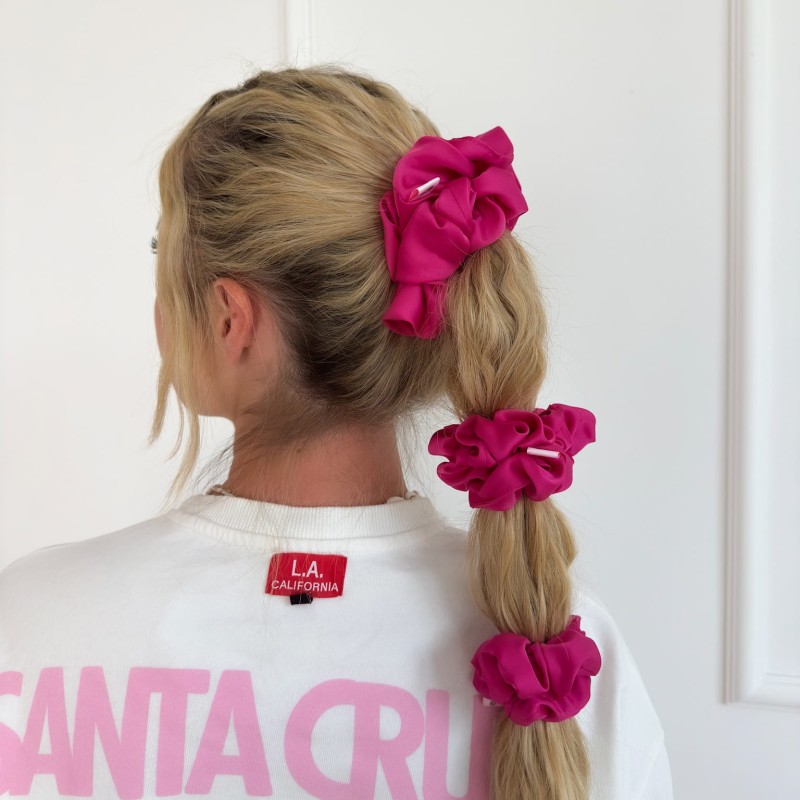 ZESTAW 4 SCRUNCHIES RASPBERRY