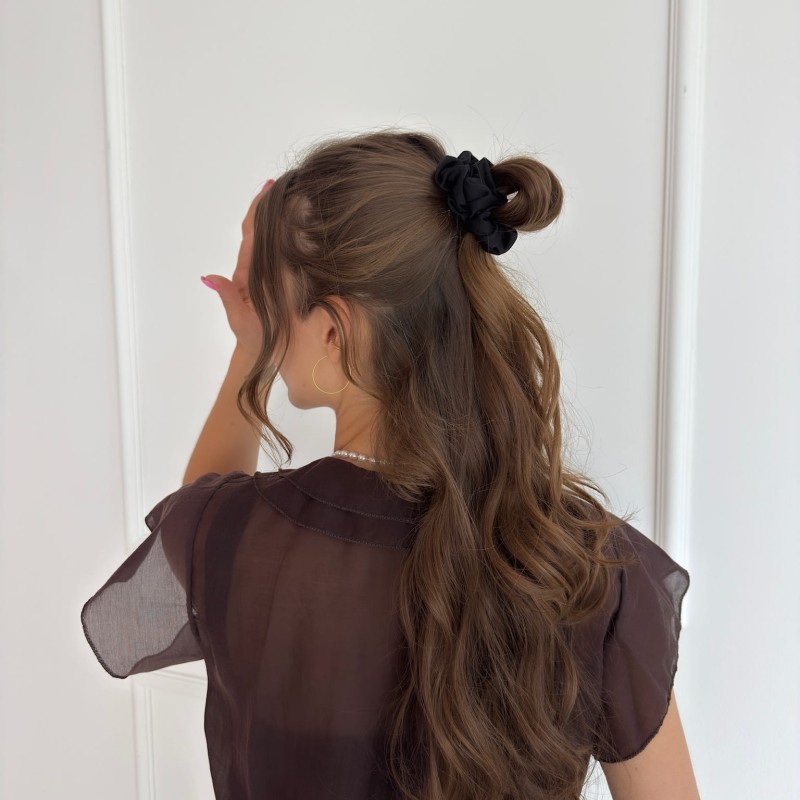 SMALL SCRUNCHIE BLACK INK