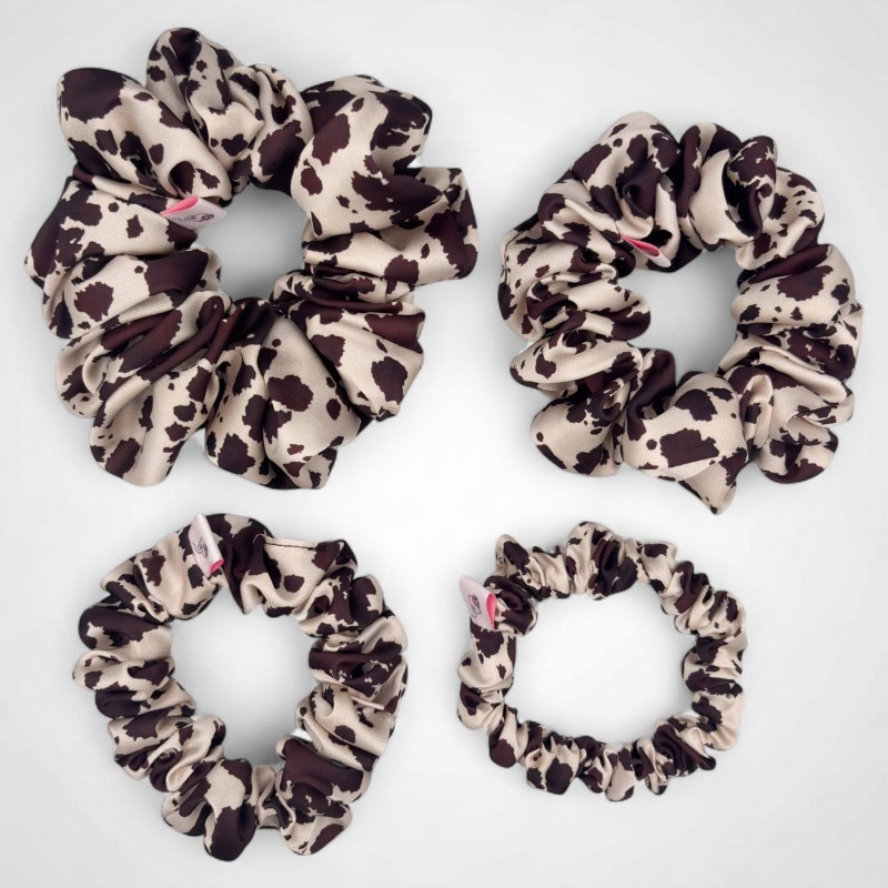 ZESTAW CZTERECH SCRUNCHIE KRÓWKA