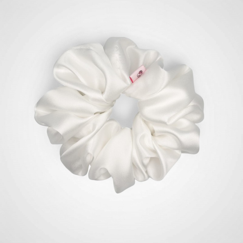 JEDWABNA BIAŁA DUŻA GUMKA