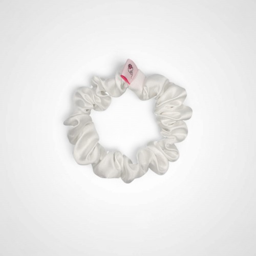 Jedwabna gumka Mini White