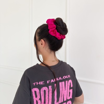 Jedwabna gumka Maxi  Amarant