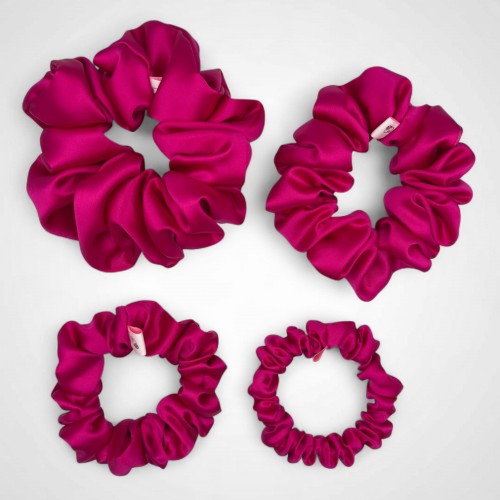 Zestaw jedwabnych gumek Amarant