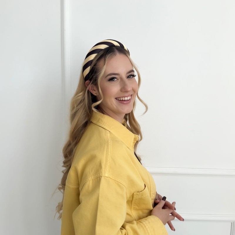 OPASKA NA FORMIE BRĄZOWO ŻÓŁTA L